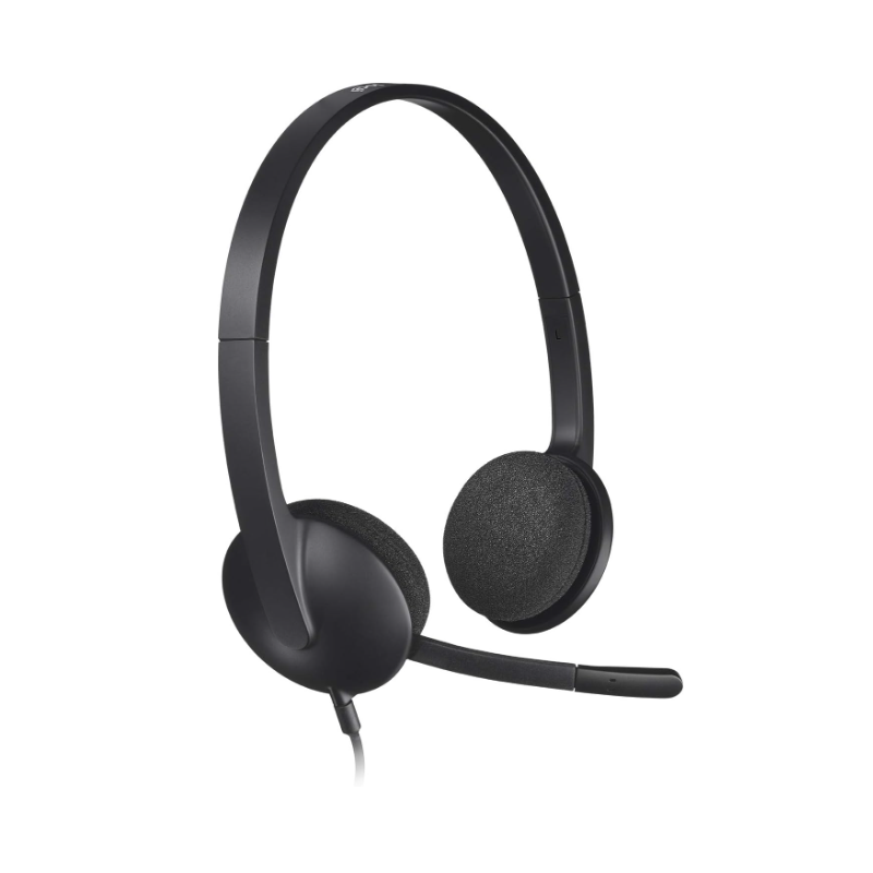 Logitech H340 Wired Headset, Stereo Headphones With Noise-Cancelling Microphone, Usb, Pc/Mac/Laptop - Black